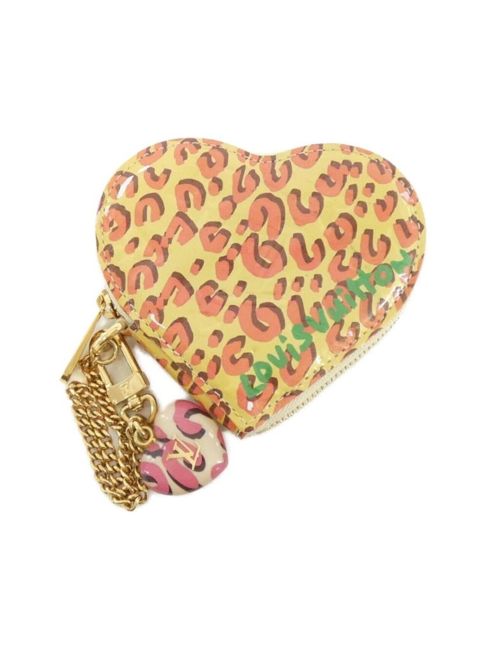 Louis Vuitton Vernis Porte Monnaie Coeur Leopard Coin Purse